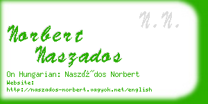 norbert naszados business card